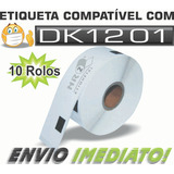 10 Rolos Etiqueta Compatível A Dk1201 29mmx90mm Ql700