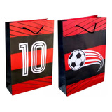 10 Sacola Papel Flamengo Futebol Festa