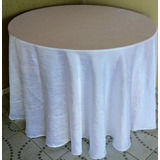 10 Toalha De Mesa Redonda Cetim Cristal Amassado 2,80m Festa