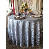 10 Toalha De Mesa Redonda Jacquard 2,60 Diametro