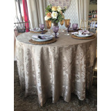 10 Toalha De Mesa Redonda Jacquard 2,80 Diametro