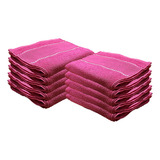 10 Toalha Lavabo Rosto Banheiro Academ Salão Rosa Pink 29x45