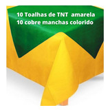 10 Toalhas De Tnt Amarela E