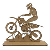10 Troféus Prova De Moto Para Motocross Mdf 1328