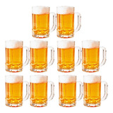 10 Unid. Caneca De Chopp Cerveja 400ml Vidro Grosso