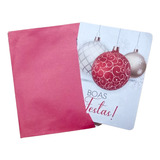 10 Unid Cartão De Natal Pequeno C/ Envelope 7,5x10,5 - N701