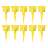 10 Unidades De Medidor De Chuva Com Números: Yellow Abs 1.5