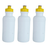 10 Unidades Squeeze Branco C/ Tampa Colorida 500ml Plásticos