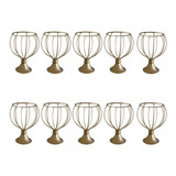 10 Vasos Armação Mini Bolinha 20cm Para Pedrarias