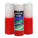 10 Vela Bicolor Branca E Vermelha 7 Dias Votiva Atacado 260g