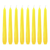 10 Vela Para Castiçal 20 Cm 11 Cores Festa Evento Decoração Cor Amarela Lisa 20 Cm