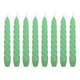 10 Vela Para Castiçal 20 Cm 11 Cores Festa Evento Decoração Cor Verde Torcida 17 Cm