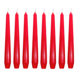 10 Vela Para Castiçal 3 Modelos Vermelhas Natal Ceia 