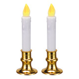 10 Velas Castiçal Decorativa Mesa Luz