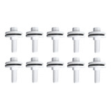 10 Adaptador Plastico Roscável Flange Fixa Rosca 1 2 Branco