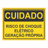 10 Adesivos Risco De Choque Geração Própria 12x9 Cm