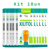 10 Adoçante Líquido Natural De Xilitol Stevia 60ml Stevita