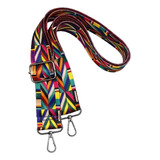 10 Alça Estampada Colorida De Bolsa Transversal Nova Ref 204