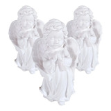 10 Anjo Da Guarda Rezando Gesso Cru 20cm