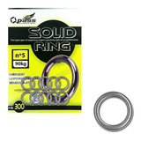 10 Argolas Solid Ring N 5 Pesca Suporte Hook Em Aço Inox