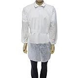 10 Avental Descartável Manga Longa Tnt Gramatura 40 Tam M Pct 10 Un Capote Descartável Jaleco Descartável Avental Tnt Descartável Odonto Hospitalar Branco 40g Capote Tnt