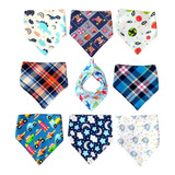 10 Babador Bandana C Regulagem Dupla Face Menino Menina