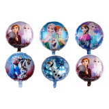 10 Balão Bexiga Decoração Festa Metalizado Frozen E Anna