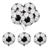 10 Balão Bexiga Metalizado Bola De Futebol 2d 45 Cm Festa