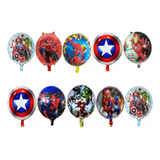 10 Balão Bexiga Metalizado Vingadores Festa Decoração Heróis