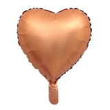 10 Balão Coração Cobre Fosco Matte