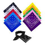 10 Bandanas Várias Cores Lenço Atacado Revenda