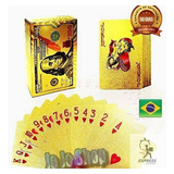 10 Baralho Dourado Ouro 24k Dollar Poker Cartas Jogos P agua