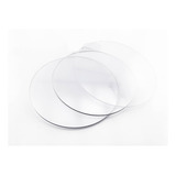 10 Bases Redondas Acrílicas Para Biscuit 8cm Única C 3mm