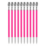 10 Bastão Mista Cutícula Manicure Bella Cutelaria Aço Inox
