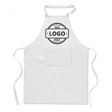 10 Bata Avental Uniforme C Amarra Lateral Personalizada Logo