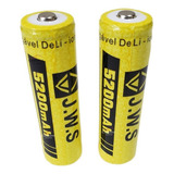 10 Baterias Recarregável 18650 5200mah 3 7v Lanterna Tátic