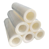10 Bobina Rolo Filme Stretch 500mm Sem Tubete Transparente
