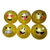 10 Bolas De Vinil Inflável Emoji Piscina Decoração E Festas