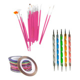 10 Boleadores Em 5 15 Pinceis 10 Fitas Metalizadas Oferta