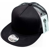 10 Boné Tela Preto Aba Reta Trucker Telinha Snapback Top
