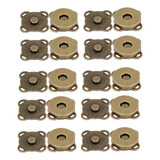 10 Botões Magnético 18mm Fecho Imantado Bronze Costura Imã
