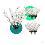 10 Buque Flor Cerejeira 7 Galhos Artificial Decoração Planta