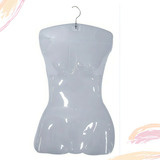 10 Cabide Collant Busto Manequim Pvc Feminino Transparente