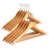 10 Cabide De Madeira Marfin Calça Roupa Saia Cabide Atacado