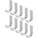 10 Cabides Porta Toalha Metal Inox Gancho Pendurar Banheiro