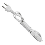 10 Cabo Força Branco Para Abajur Interruptor plugue 2m