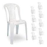 10 Cadeira Plástica Multiuso Empilhável Bistrô