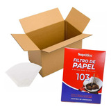 10 Caixa Filtro De Papel Para Café Grande 103 C 30 Filtros