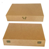 10 Caixas 25x16x8 C Dobradiça Fecho Mdf 6mm Cru