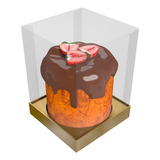 10 Caixas Embalagens Para Panetone 500g 15x15x17cm